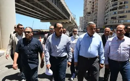 رئيس الوزراء يتابع أعمال تطوير محور “محمد نجيب” وتوسعة كورنيش الإسكندرية
