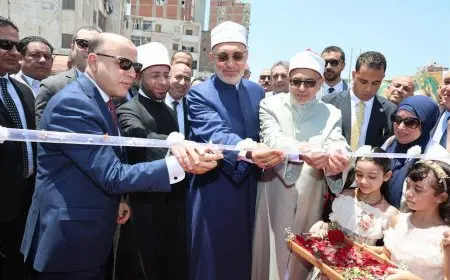 وزير الأوقاف والمفتي ورئيس جامعة الأزهر يطلقون المرحلة الأولى من تطوير ساحة المسجد الإبراهيمي في دسوق