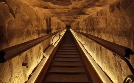 الآثار تعلن عن تحديث نظام الإضاءة الداخلية لأهرامات الجيزة