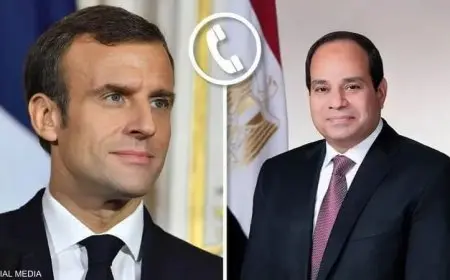 الرئيس السيسي يتلقى مكالمة من ماكرون