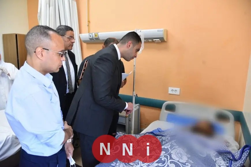 نائب وزير الصحة يتابع حالة 9 مصابين في حادث المنوفية ويأمر بتعزيز الرعاية الطبية لهم