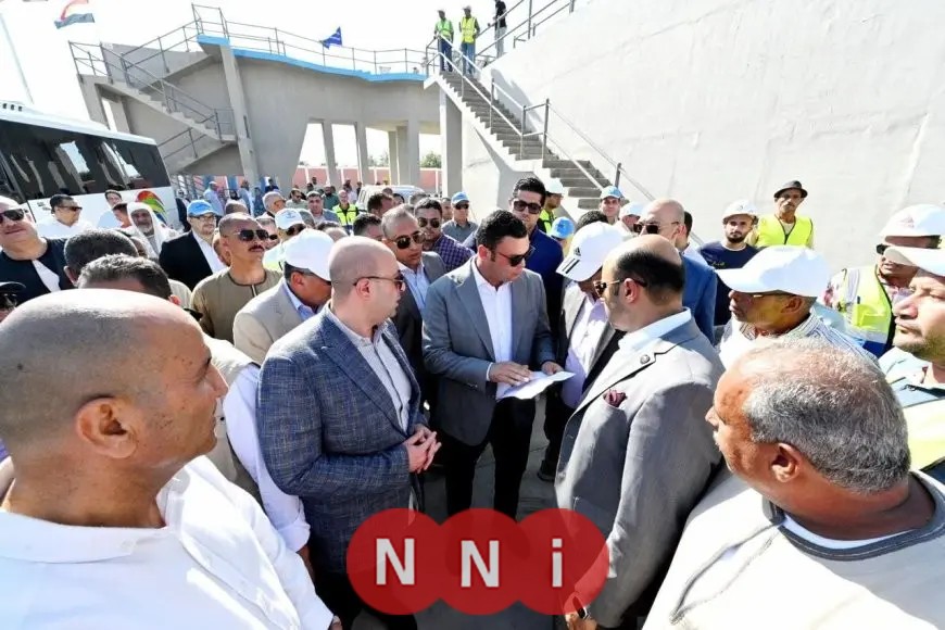 وزير الإسكان ومحافظ بني سويف يزوران محطة معالجة مياه الصرف الصحي بطحا البيشة في مركز ببا
