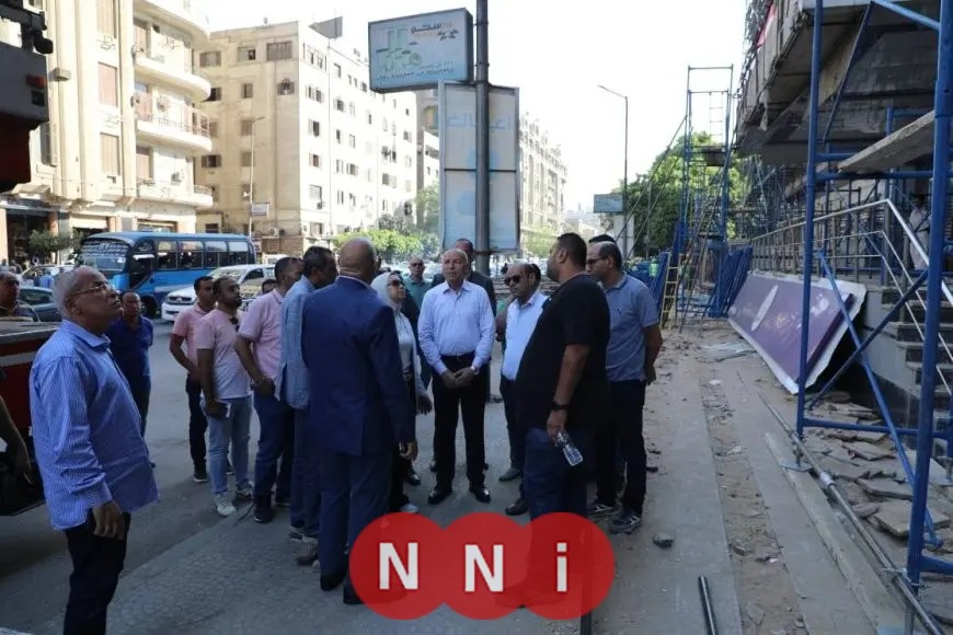 محافظ القاهرة يزور محيط سنترال رمسيس لمتابعة بدء إعادة تأهيل المبنى