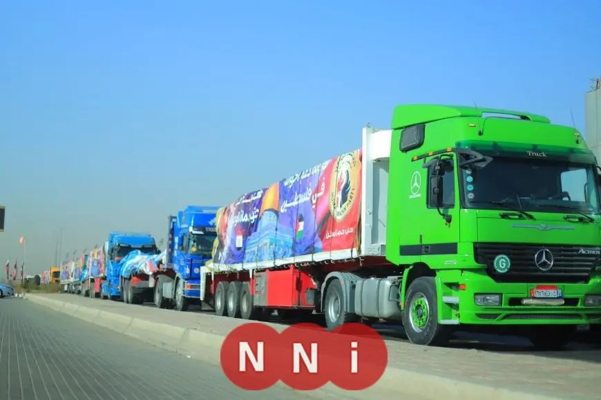 دخول 117 شاحنة إلى قطاع غزة يوم أمس