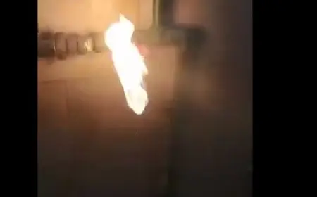 اشتعال غاز من صنابير المياه في قرية شرنوب بالبحيرة