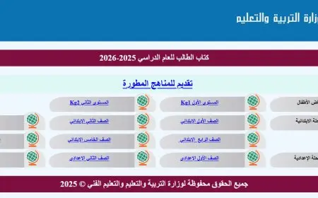 الرابط الخاص بالمناهج الجديدة.. التعليم تعلن عن المقررات المطورة لكافة الصفوف