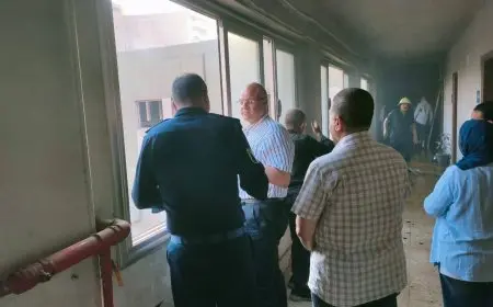 محافظ القليوبية يراقب التعامل مع حريق محدود شرق شبرا الخيمة