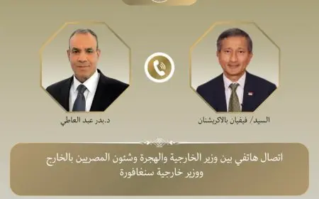 وزير الخارجية يبرز أهمية تعزيز التعاون الاستثماري والتجاري مع سنغافورة
