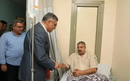 محافظ الجيزة يقدم جميع أشكال الرعاية الصحية لشهاب عبدالعزيز بطل حادث إنقاذ فتاة المنيب