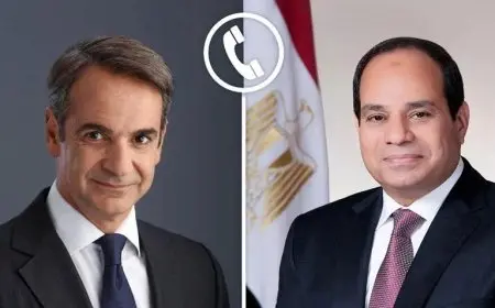 الرئيس السيسي يتلقى اتصالًا من رئيس وزراء اليونان لبحث جهود التهدئة في غزة