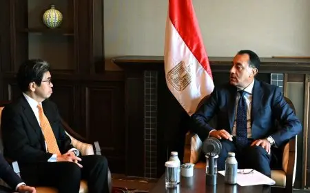 رئيس الوزراء يجتمع بمحافظ بنك اليابان للتعاون الدولي