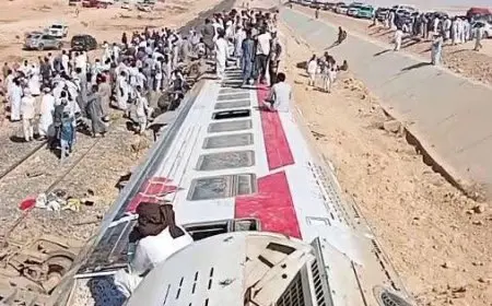 السكة الحديد توضح تفاصيل حادث انقلاب قطار مطروح – القاهرة