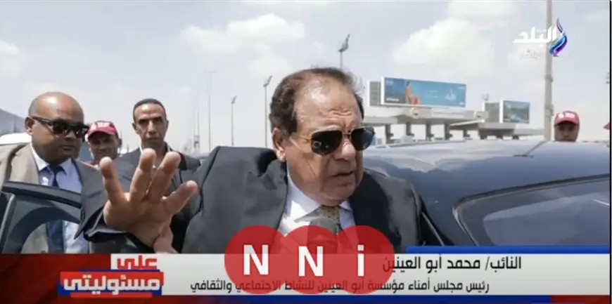 كلمة مؤثرة لأبو العينين أثناء تفقده القافلة الإغاثية المتجهة إلى غزة