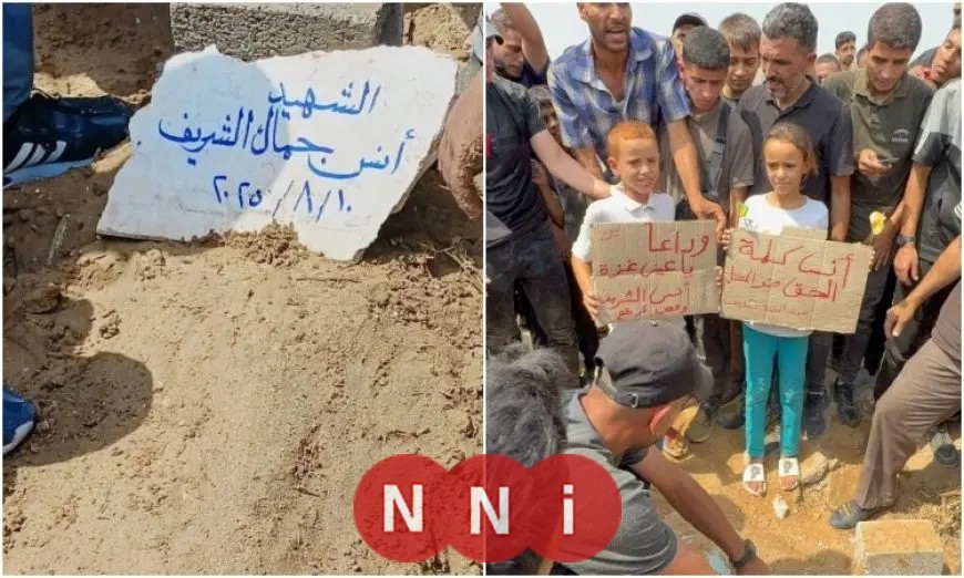 كلمة الحق ضد الاحتلال.. أطفال فلسطين يودعون أنس الشريف