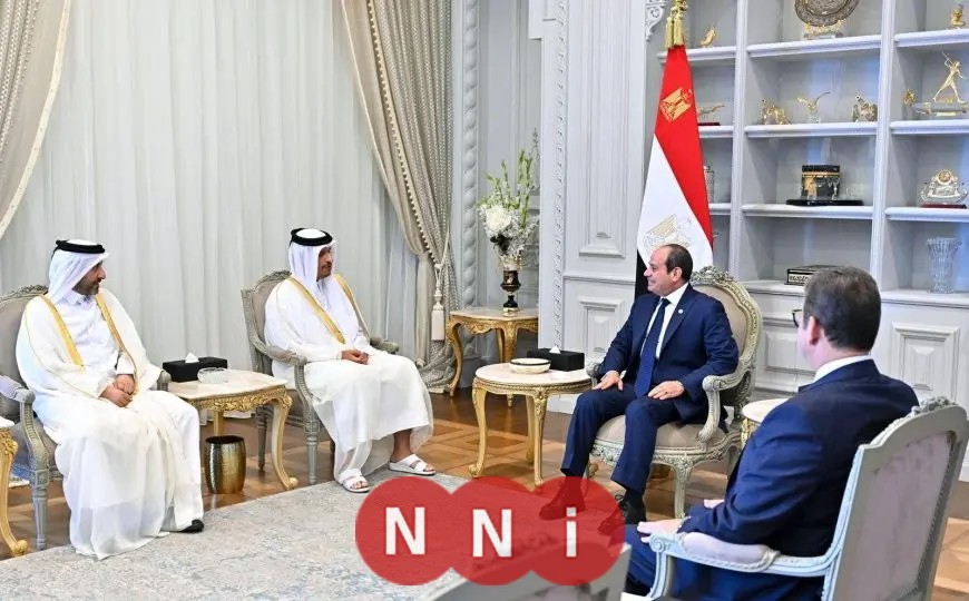 الرئيس السيسي ورئيس الوزراء القطري يؤكدان على ضرورة إقامة الدولة الفلسطينية استناداً إلى قرارات الشرعية الدولية.