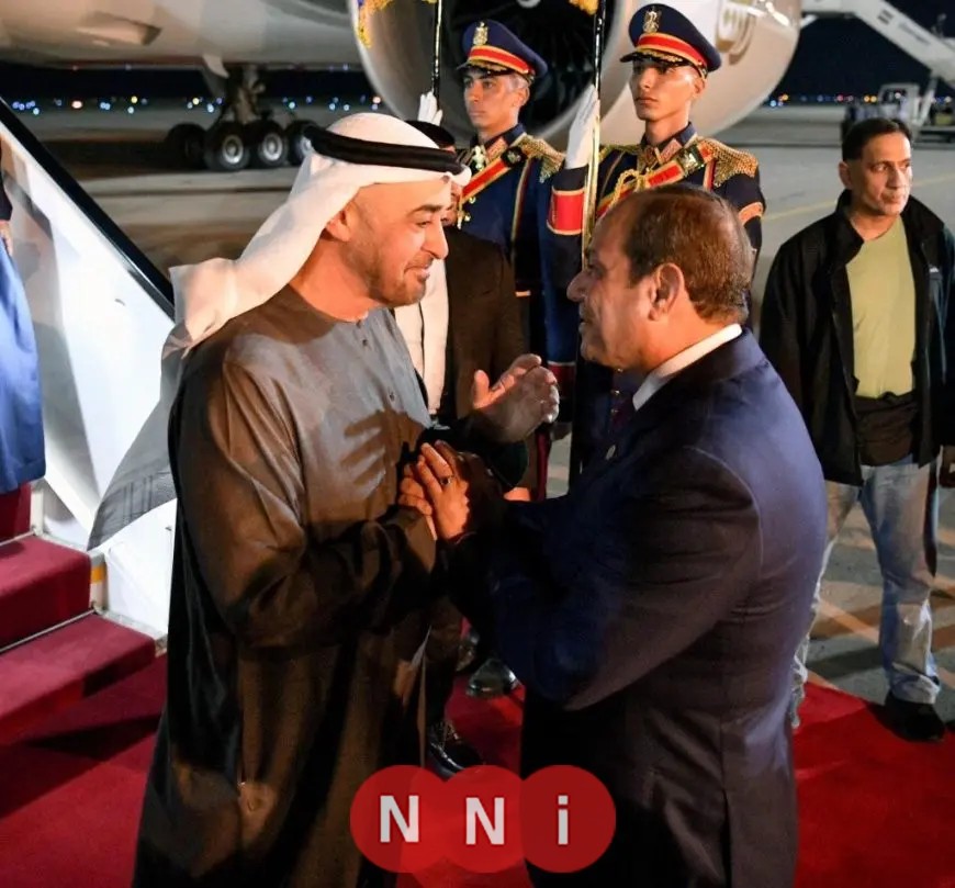 الرئيس السيسي يودع الشيخ محمد بن زايد بعد انتهاء زيارته لمصر