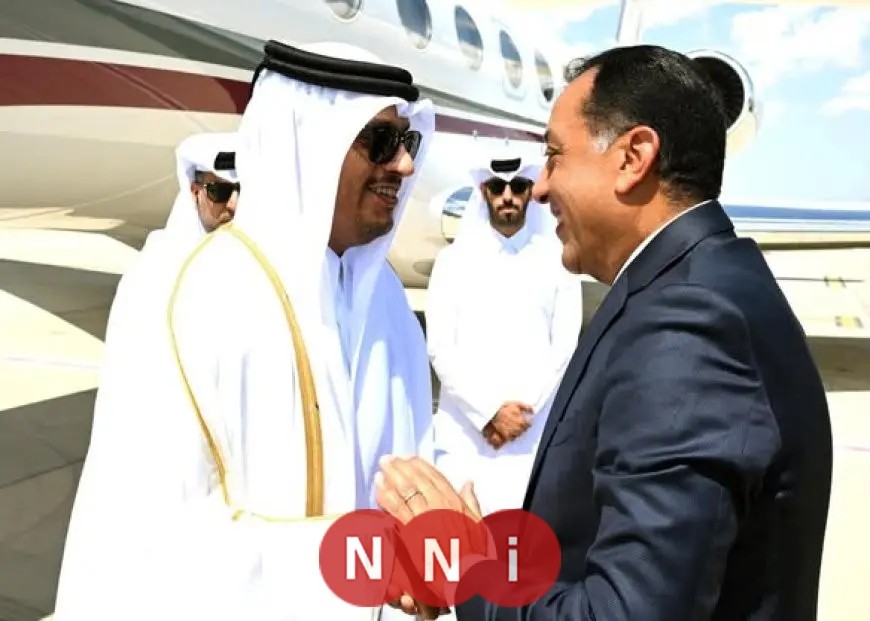 مدبولي يستقبل رئيس الوزراء القطري في مطار العلمين الدولي
