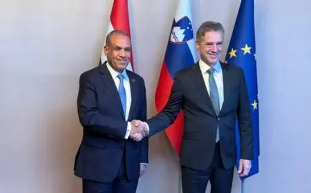 وزير الخارجية يبحث مع رئيس وزراء سلوفينيا سبل تعزيز التعاون الثنائي