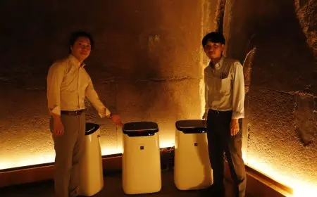 تركيب أجهزة تنقية الهواء بتقنية البلازما كلاستر داخل هرم الملك خوفو