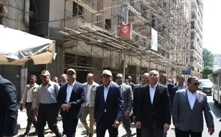 رئيس الوزراء يزور مشروع تحسين المظهر البصري للقاهرة الخديوية