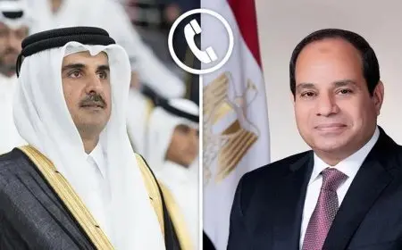 الرئيس السيسي يتواصل هاتفياً مع الأمير تميم ويؤكد دعم مصر الكامل لقطر