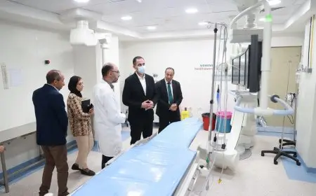 نائب وزير الصحة يزور مشروع تطوير مستشفى أبنوب المركزي بأسيوط