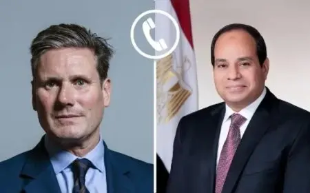 الرئيس السيسي وكير ستارمر يدينان الاعتداء الإسرائيلي على غزة