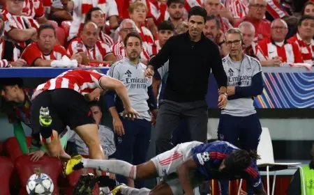 أرتيتا يشيد بتألق مارتينيلي وتروسار في الانتصار على بلباو