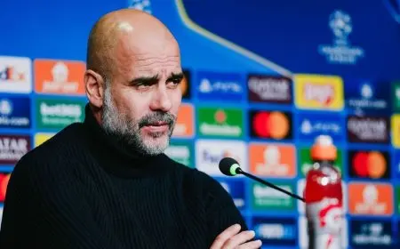 غوارديولا يستبعد مانشستر سيتي من قائمة المرشحين للفوز بدوري أبطال أوروبا