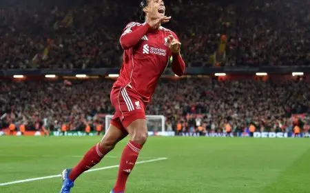 فان دايك قائد ليفربول يصف ليلة أوروبية كبيرة ومميزة في أنفيلد