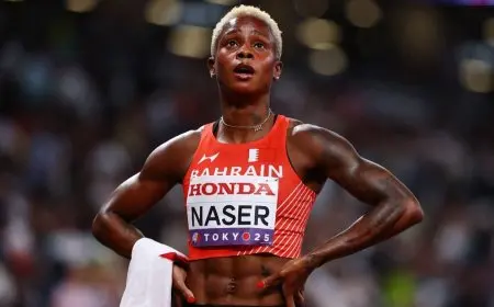 المتألقة سلوى ناصر تفوز ببرونزية 400م في بطولة العالم لألعاب القوى