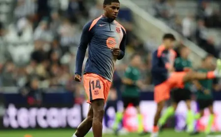 ليفاندوفسكي وراشفورد يقودان تشكيلة برشلونة ضد نيوكاسل في غياب يامال