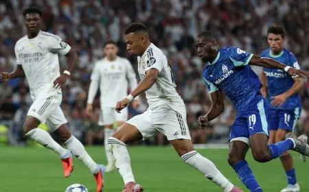 ريال مدريد ضد مارسيليا: التعادل الإيجابي يسيطر على الشوط الأول في دوري أبطال أوروبا