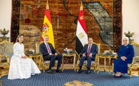 السيدة انتصار السيسي تستقبل الملكة ليتيزيا في أجواء إنسانية فريدة