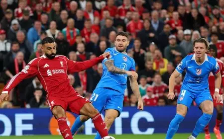 محمد صلاح يعزز تقدم ليفربول على أتليتكو مدريد في دوري أبطال أوروبا