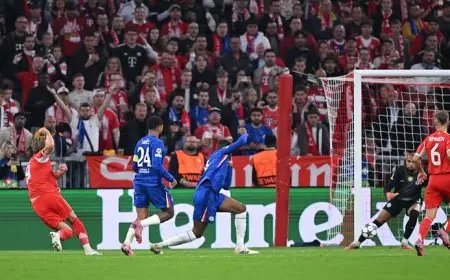 بايرن ميونخ يفاجئ تشيلسي بثلاثة أهداف مذهلة في دوري أبطال أوروبا