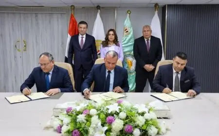 توقيع بروتوكول لإنشاء أول مركز متكامل لإنتاج الحرير الطبيعي بالخارجة بحضور عوض وفاروق