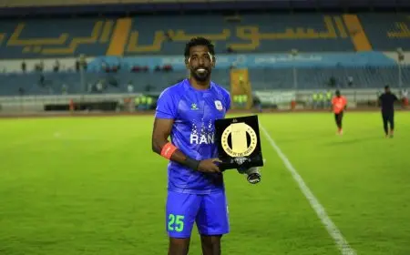 سعييد شيكا يفوز بجائزة أفضل لاعب في مباراة المصري ضد فاركو