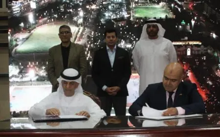وزير الرياضة يحضر توقيع شراكة استراتيجية بين نادي 6 أكتوبر وخورفكان الإماراتي