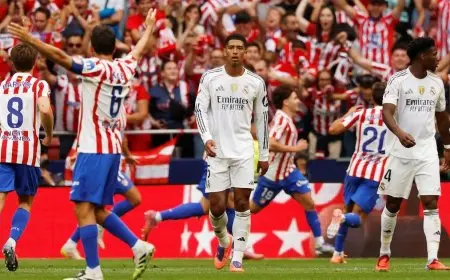 أتلتيكو مدريد يحقق فوزًا تاريخيًا على ريال مدريد بنتيجة غير مسبوقة منذ 75 عامًا