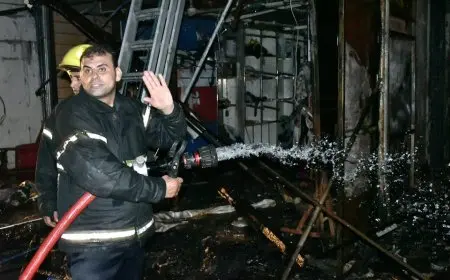 الحماية المدنية تسيطر بنجاح على حريق حي العرب في بورسعيد