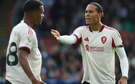 فان دايك يحث ليفربول على انتفاضة سريعة بعد صدمة الخسارة الأولى