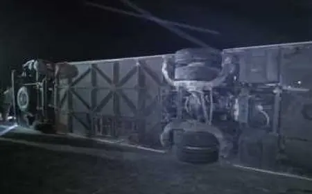 الصحة تستجيب بسرعة بـ34 سيارة إسعاف لحادث انقلاب أتوبيس في المنيا