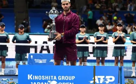 ألكاراز ينتقم من فريتز ويتوج بلقب بطولة اليابان المفتوحة للتنس