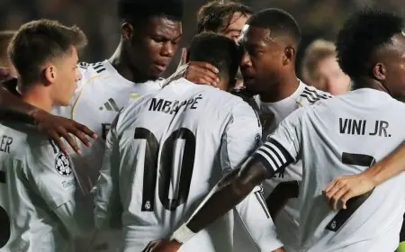 بهدف مبابي المبهر ريال مدريد يتفوق على كايرات ألماتي في الشوط الأول