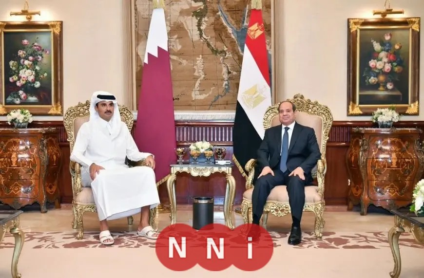 الرئيس السيسي وأمير قطر يتفقان على أهمية التحرك العاجل للمجتمع الدولي