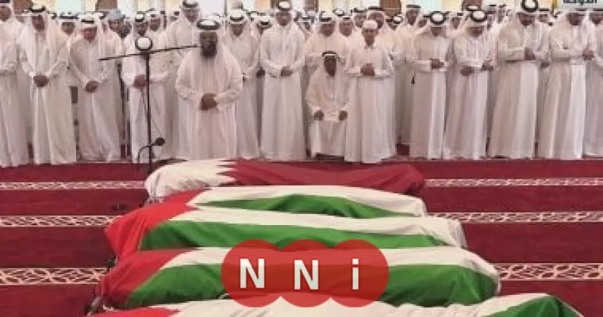 أمير قطر يترأس مراسم جنازة شهداء العملية الإسرائيلية في الدوحة