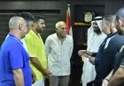 حسين لبيب يرحب بوفد نادي أبوظبي لتنس الطاولة في مقر الزمالك