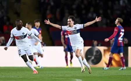 التشكيلة الرسمية لمواجهة برشلونة وباريس سان جيرمان في دوري أبطال أوروبا