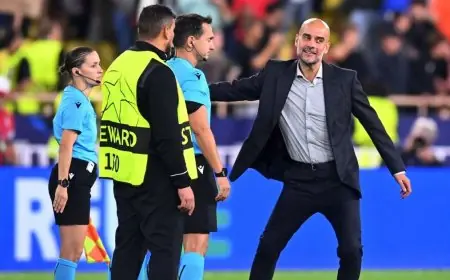 جوارديولا مصدوم من أداء موناكو ويعترض على قرارات التحكيم الظالمة لمانشستر سيتي
